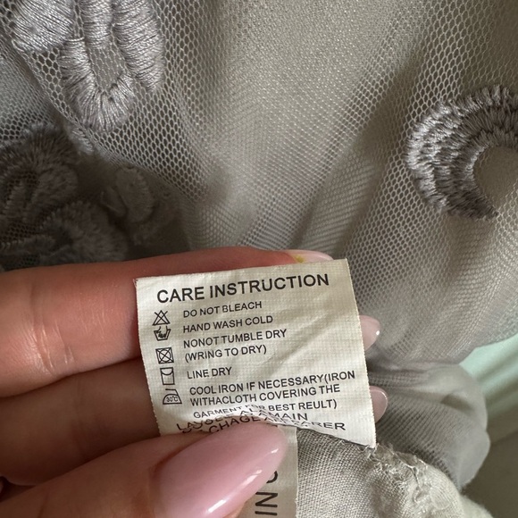 Chic Embroidered Mini Dress - Picture 6 of 7